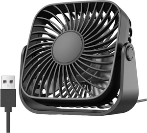 FCOIN 4Inch USB Mi-ni Portable Fan for Camping,3 Speeds Quiet Desk Table Personal Fan,360°Adjustment Standing Fans for Room Home(Black) FCOIN 4Inch USB Mi-ni Portable Fan for Camping,3 Speeds Quiet Desk Table Personal Fan,360°Adjustment Standing Fans for Room Home(Black)