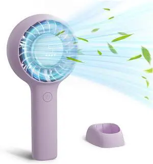 ZOZOO Portable Fan, USB Rechargeable 5 Speed Handheld Fan,LED Display &High Power Motor Table Fan, 2 IN 1 Quiet Strong personal Neck fans for Travel,Camping,Beach Concert (Purple) ZOZOO Portable Fan, USB Rechargeable 5 Speed Handheld Fan,LED Display &High Power Motor Table Fan, 2 IN 1 Quiet Strong personal Neck fans for Travel,Camping,Beach Concert (Purple)