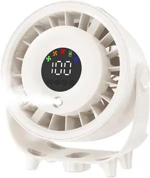 Ouddy Mode Portable Misting Desk Fan, 100 Speeds Quiet Table Fans with LED Display, 6.3 Inch Wall-Mouted Design USB Rechargeable Desktop Fans for Bedroom Office Home Kitchen Outdoor White Ouddy Mode Portable Misting Desk Fan, 100 Speeds Quiet Table Fans with LED Display, 6.3 Inch Wall-Mouted Design USB Rechargeable Desktop Fans for Bedroom Office Home Kitchen Outdoor White