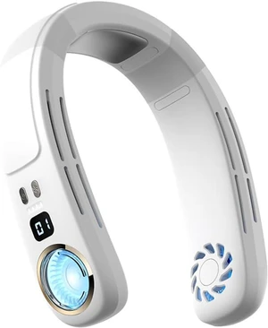 neck fan, Neck Air Conditioner Portable Fan Rechargeable Bladeless Fans That Blow Cold Personal Cooler White neck fan, Neck Air Conditioner Portable Fan Rechargeable Bladeless Fans That Blow Cold Personal Cooler White
