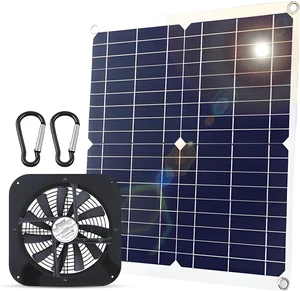 Kavolet Versatile Efficient Solar Fan 20W Vent High Speed Air Outside Kit for Pet Houses Windows USB Kavolet Versatile Efficient Solar Fan 20W Vent High Speed Air Outside Kit for Pet Houses Windows USB