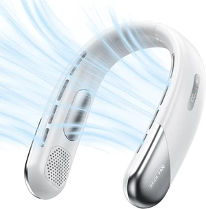 neck fan, Bladeless Cooling Neck Fan Blow Cold Air Cooler Wearable Around Your Adjustable Hands Free Rechargeable Gift(White) neck fan, Bladeless Cooling Neck Fan Blow Cold Air Cooler Wearable Around Your Adjustable Hands Free Rechargeable Gift(White)