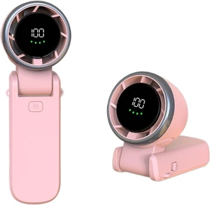 Handheld Fan, Portable Folding High-speed Handheld Turbo Small Fan 100-gears Wind Power,for Travel, Office(Pink) Handheld Fan, Portable Folding High-speed Handheld Turbo Small Fan 100-gears Wind Power,for Travel, Office(Pink)