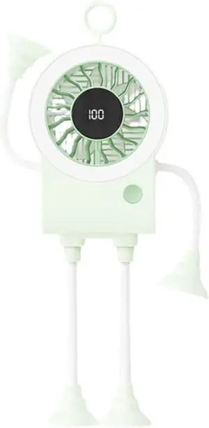 Portable Fan, 5 Speed Powerful Cooling Tool for Home Gym Offices Use with Suction Cup(Green) Portable Fan, 5 Speed Powerful Cooling Tool for Home Gym Offices Use with Suction Cup(Green)