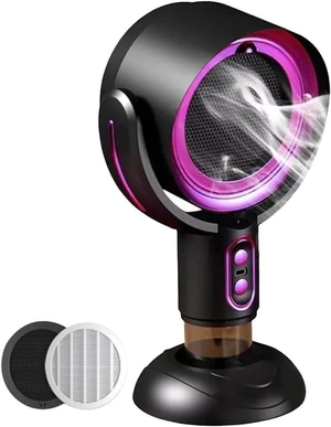 Portable Adjustable Desktop for exhaust Fan with USB Charging for Efficient Smoke Removal in Household Kitchens (Black purple) Portable Adjustable Desktop for exhaust Fan with USB Charging for Efficient Smoke Removal in Household Kitchens (Black purple)