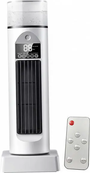 Bladeless Oscillating Tower Fan Portable Air Conditioning Fan With Mist Function For Bedroom Usb Desktop Cooling Fans With Remote Control White Bladeless Oscillating Tower Fan Portable Air Conditioning Fan With Mist Function For Bedroom Usb Desktop Cooling Fans With Remote Control White