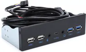 Front Panel 2 Ports USB 3.0 + 2 Ports USB 2.0 Internal USB Type-C Hub Floppy Bay Front Panel for Computer PC Front Panel 2 Ports USB 3.0 + 2 Ports USB 2.0 Internal USB Type-C Hub Floppy Bay Front Panel for Computer PC