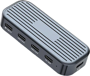 100W PD Input USB C Docking Station with 4K 60Hz Video Output and Two 10Gbps USB C Ports, Portable Aluminum Hub for Desk Expansion and Carry Type Dock Multiport Adapter Desktop Hub Home File 100W PD Input USB C Docking Station with 4K 60Hz Video Output and Two 10Gbps USB C Ports, Portable Aluminum Hub for Desk Expansion and Carry Type Dock Multiport Adapter Desktop Hub Home File