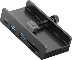 Space Saving USB C Hub with Adjustable Mount and Various Ports for Professional Environments Clip on USB C Hub Space Saving USB C Hub with Adjustable Mount and Various Ports for Professional Environments Clip on USB C Hub