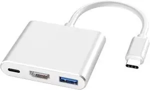 3 in 1 USB-C USB Hub Male to Female Hdmi-Compatible 4k USB 3.1 Type-C to USB 3.0 Charging Adapter 3 in 1 USB-C USB Hub Male to Female Hdmi-Compatible 4k USB 3.1 Type-C to USB 3.0 Charging Adapter