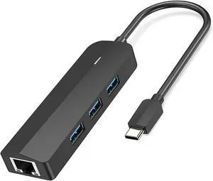 Portable Type C Networking Adapter with 3 USB3.0 Port and 1000Mbps RJ45 for Fast Data Transfer USB C Center with Ethernet Portable Type C Networking Adapter with 3 USB3.0 Port and 1000Mbps RJ45 for Fast Data Transfer USB C Center with Ethernet