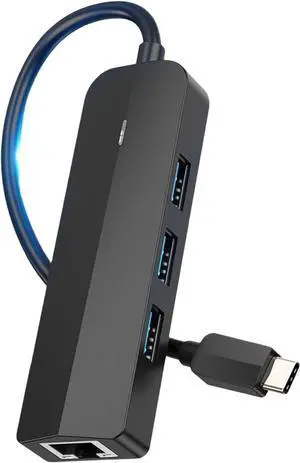 Portable Type C Networking Adapter with 3 USB3.0 Port and 1000Mbps RJ45 for Fast Data Transfer USB C Center with Ethernet Portable Type C Networking Adapter with 3 USB3.0 Port and 1000Mbps RJ45 for Fast Data Transfer USB C Center with Ethernet