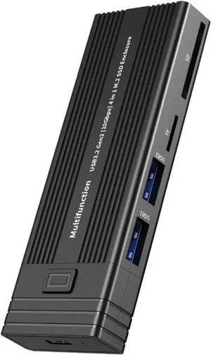 Portable NVMe SSD Enclosure with USB C 10Gbps and Card Slots for 2230-2280 Drives Fast Speed Drive Dock Portable NVMe SSD Enclosure with USB C 10Gbps and Card Slots for 2230-2280 Drives Fast Speed Drive Dock