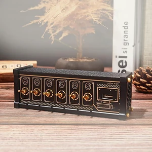 Retro 6-Port Powered USB Hub, USB Switcher with Individual Metal Toggle Switches, 4 USB 2.0 Data & 2 Type-c Power Input, 15w Output, Led Status Lights, for Office Home Desktop Workstation Retro 6-Port Powered USB Hub, USB Switcher with Individual Metal Toggle Switches, 4 USB 2.0 Data & 2 Type-c Power Input, 15w Output, Led Status Lights, for Office Home Desktop Workstation