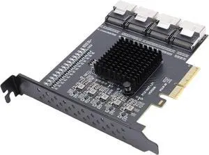 PCIe to SFF 8087 Adapter, PCI Express 3.0 X4 Expansion Card, 4 Port Mini SAS Host Bus Adapter for Server Storage Internal Controller PCIe to SFF 8087 Adapter, PCI Express 3.0 X4 Expansion Card, 4 Port Mini SAS Host Bus Adapter for Server Storage Internal Controller