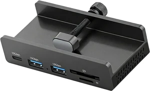 Premium 7 Port USB C Dock with Metal Housing and Quick Data Transfer for Portable Computers Clip on USB C Hub Premium 7 Port USB C Dock with Metal Housing and Quick Data Transfer for Portable Computers Clip on USB C Hub
