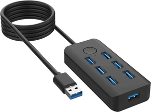 ordinarYone USB3.0 Dock USB Splitter with Touch Button Screen Feature And 7 Port For Secure Fast Speed Data Transfer ordinarYone USB3.0 Dock USB Splitter with Touch Button Screen Feature And 7 Port For Secure Fast Speed Data Transfer