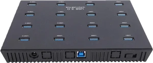 Qinlorgo 16 Port USB Hub, 5Gbps LED Reminder Plug & Play 16 Ports Simultaneous OperationPowered USB Hub 3.0 with 15 Micro Storage Card Readers Rack Mount for Desktop PCs (US Plug) Qinlorgo 16 Port USB Hub, 5Gbps LED Reminder Plug & Play 16 Ports Simultaneous OperationPowered USB Hub 3.0 with 15 Micro Storage Card Readers Rack Mount for Desktop PCs (US Plug)