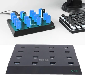 Zyyini USB 3.0 Hub with U Disk and Reader, 16 Port 5Gbps Industrial Grade Batch Test Copy USB Hub with LED Indicators, for Flash Drive Card Reader Portable Hard Drive (US Plug) Zyyini USB 3.0 Hub with U Disk and Reader, 16 Port 5Gbps Industrial Grade Batch Test Copy USB Hub with LED Indicators, for Flash Drive Card Reader Portable Hard Drive (US Plug)