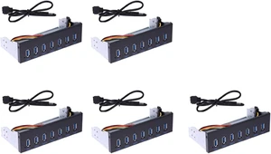 5X 7 Port USB 3.0 Hub 5Gbs 5.25Inch CD-ROM Drive Bay CD ROM Front Panel for Computer Case+USB 3.0 19-Pin Header 5X 7 Port USB 3.0 Hub 5Gbs 5.25Inch CD-ROM Drive Bay CD ROM Front Panel for Computer Case+USB 3.0 19-Pin Header