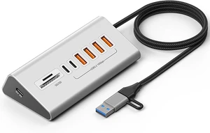 USB C Hubs Adapter Aluminum Alloy Builts SDTF Card Reader 3.2 Fast Speed Data Transfer for Laptop Notebook Aluminum Alloy C Adapter USB C Hubs Adapter Aluminum Alloy Builts SDTF Card Reader 3.2 Fast Speed Data Transfer for Laptop Notebook Aluminum Alloy C Adapter