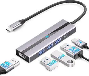 AEARJOHN USB C Hub (5 in 1) Auminum Case, Type C to USB-C PD100W, 4K HDMI, USB 3.0, 2 x USB 2.0 AEARJOHN USB C Hub (5 in 1) Auminum Case, Type C to USB-C PD100W, 4K HDMI, USB 3.0, 2 x USB 2.0
