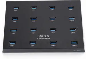 Dpofirs USB 3.0 Hub, 16 Port USB Hub with 5Gbps Data Transfer Speed and 15 Card Readers, for Batch Testing Duplicating and Data Copying (Black) Dpofirs USB 3.0 Hub, 16 Port USB Hub with 5Gbps Data Transfer Speed and 15 Card Readers, for Batch Testing Duplicating and Data Copying (Black)