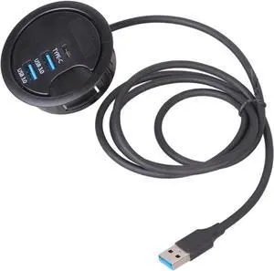 USB 3.0 Type C Splitter Adapter Desktop Mount 2 USB 3.0 Port 1 Type C Port for PC Laptop High Speed Data Transfer Blue LED Desk Mount USB Adapter USB 3.0 Type C Splitter Adapter Desktop Mount 2 USB 3.0 Port 1 Type C Port for PC Laptop High Speed Data Transfer Blue LED Desk Mount USB Adapter