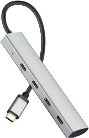 USB C Hub 10Gbps Aluminum 4-Port USB-C 3.2 Gen 2 Dongle Portable USB C Multiport Adapter Compatible with Thunderbolt Type C Laptop USB C Hub 10Gbps Aluminum 4-Port USB-C 3.2 Gen 2 Dongle Portable USB C Multiport Adapter Compatible with Thunderbolt Type C Laptop