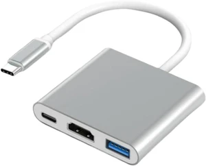 USB C Hub Compatible with 2023 2016 Pro Air Deck Stable Driver Adapter 3 in 1 100W Power Delivery USB 3 0 4K HDMI USB C Hub Compatible with 2023 2016 Pro Air Deck Stable Driver Adapter 3 in 1 100W Power Delivery USB 3 0 4K HDMI