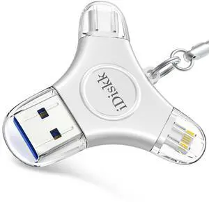 iDiskk MFi Certified 128GB Flash Drive for iPhone, 3 in 1 Type-C USB Memory Stick Thumb Drive for Photos Videos, USB-C External Memory Storage Photo Stick for iPhone iPad Android Phones PC/Mac iDiskk MFi Certified 128GB Flash Drive for iPhone, 3 in 1 Type-C USB Memory Stick Thumb Drive for Photos Videos, USB-C External Memory Storage Photo Stick for iPhone iPad Android Phones PC/Mac
