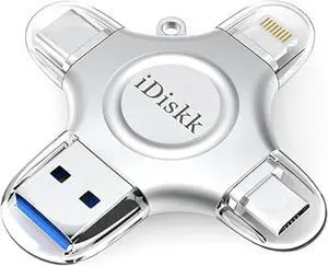 MFi Certified iDiskk 256GB Flash Drive for iPhone 17 16 iPad USB 3.0 Lightning Drive 4 in 1 Multi Functional External Storage for iOS and Android Samsung Phones Type c Devices and MacBook Photo Drive MFi Certified iDiskk 256GB Flash Drive for iPhone 17 16 iPad USB 3.0 Lightning Drive 4 in 1 Multi Functional External Storage for iOS and Android Samsung Phones Type c Devices and MacBook Photo Drive