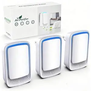 Air Ionizers for Home (3 Pack), Negative Ion Generator, Quiet Air Freshener for Bedroom, Office, Kitchen, Portable Air Filter Odor, Smoke Dust, Pets, Eliminator, Mini Air Cleaner Air Ionizers for Home (3 Pack), Negative Ion Generator, Quiet Air Freshener for Bedroom, Office, Kitchen, Portable Air Filter Odor, Smoke Dust, Pets, Eliminator, Mini Air Cleaner