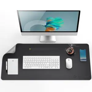 Black Mouse Pad, J Double Sided Office Mouse Pad,Waterproof Leather Desk Pad Protector,Desk Writing Pad, Non-Slip Base Cmoputer Mouse Pad for Laptop(23.6 * 14.1) Black Mouse Pad, J Double Sided Office Mouse Pad,Waterproof Leather Desk Pad Protector,Desk Writing Pad, Non-Slip Base Cmoputer Mouse Pad for Laptop(23.6 * 14.1)