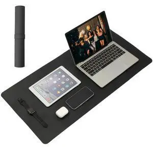 Large Office Leather Desk Mat, Large Mouse and Keyboard Pad, Laptop Pad, Desktop Protector(Black, 31.5 in. x 15.7 in.) Large Office Leather Desk Mat, Large Mouse and Keyboard Pad, Laptop Pad, Desktop Protector(Black, 31.5 in. x 15.7 in.)