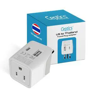Thailand Travel Plug Adapter Type O Power Adapter with USB-C & A + USA Input Ultra Compact,3-in-1 Safe Grounded Adapter Plug for Thailand Thailand Travel Plug Adapter Type O Power Adapter with USB-C & A + USA Input Ultra Compact,3-in-1 Safe Grounded Adapter Plug for Thailand