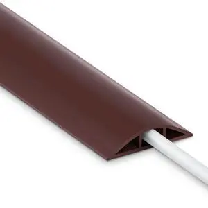 4FT Brown Floor Cord Cover, Soft PVC Cable Protector for Extension Cords 4FT Brown Floor Cord Cover, Soft PVC Cable Protector for Extension Cords