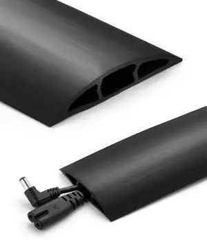 Floor Cord Cover, 4ft, Cable Cavity 0.6" (W) x 0.31" (H), Heavy Duty Wire Protector, PVC Extension Cords Hider, Protect Cords, Prevent Cable Trips, Cord Hider for Office, Home, Outdoor Floor Cord Cover, 4ft, Cable Cavity 0.6" (W) x 0.31" (H), Heavy Duty Wire Protector, PVC Extension Cords Hider, Protect Cords, Prevent Cable Trips, Cord Hider for Office, Home, Outdoor