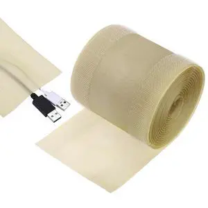 Carpet Cord Cover, 10ft Floor Cover Cord Strip Wire Protector Cable Management for Office Home, Khaki Carpet Cord Cover, 10ft Floor Cover Cord Strip Wire Protector Cable Management for Office Home, Khaki