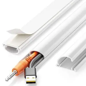 42.5in Self Adhesive Cord Hider Wall, Cord Cover, White 1.18"×0.43" 42.5in Self Adhesive Cord Hider Wall, Cord Cover, White 1.18"×0.43"