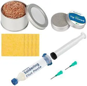 Solder Iron Tip Cleaner, Brass Cleaning Wire, Cleaning Sponge, Soldering Tip Cleaner & Solder Flux Solder Iron Tip Cleaner, Brass Cleaning Wire, Cleaning Sponge, Soldering Tip Cleaner & Solder Flux