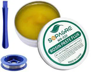 Rosin Paste Soldering Flux, No-Clean, Lead-Free for Electronics, PCB, DIY&Professional Repairs Circuit Boards and Copper Electrical Wire, Non Corrosive, High Activity, 57g in a Jar (2, Ounces) Rosin Paste Soldering Flux, No-Clean, Lead-Free for Electronics, PCB, DIY&Professional Repairs Circuit Boards and Copper Electrical Wire, Non Corrosive, High Activity, 57g in a Jar (2, Ounces)