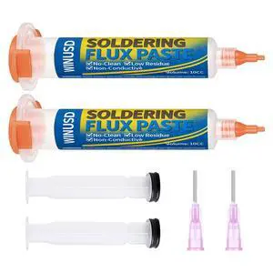 Soldering Flux Paste for Electronics Soldering, 2Pcs No Clean Flux for Soldering, PCB, BGA and SMD Repair, Solder Flux, Rosin Flux, Tin Soldering, Handy Flux Syringe, Soldering Supplies(10cc) Soldering Flux Paste for Electronics Soldering, 2Pcs No Clean Flux for Soldering, PCB, BGA and SMD Repair, Solder Flux, Rosin Flux, Tin Soldering, Handy Flux Syringe, Soldering Supplies(10cc)