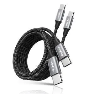 USB C to USB C Cable 12 FT, 2-Pack 60W PD Type C to C Cord Long USB C to USB C Cable 12 FT, 2-Pack 60W PD Type C to C Cord Long