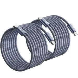 10FT USB C Cable Fast Charging, 240W Long USB C to USB C Cable 10FT Super Fast Charger Type C Cord for MacBook Pro Air Neo iPhone 17 16 15 Pro Max, 2Pack/Midnight 10FT USB C Cable Fast Charging, 240W Long USB C to USB C Cable 10FT Super Fast Charger Type C Cord for MacBook Pro Air Neo iPhone 17 16 15 Pro Max, 2Pack/Midnight