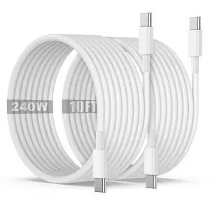 240W USB C to C Charging Cable 10ft,Type C to C Fast Charger Cord Long for Apple iPhone 17 Pro Max/17 Pro/16 Pro/16/15/Macbook Pro/Macbook Air/iPad Pro/Air/Laptop/Samsung Galaxy S25 S24 S23 Ultra/Plus 240W USB C to C Charging Cable 10ft,Type C to C Fast Charger Cord Long for Apple iPhone 17 Pro Max/17 Pro/16 Pro/16/15/Macbook Pro/Macbook Air/iPad Pro/Air/Laptop/Samsung Galaxy S25 S24 S23 Ultra/Plus