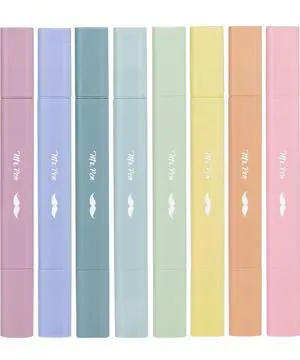 Aesthetic Highlighters No Bleed Through, Assorted Color, 8pcs Aesthetic Highlighters No Bleed Through, Assorted Color, 8pcs