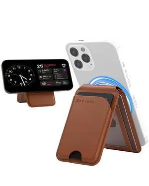 for MagSafe Wallet with Stand, Adjustable Stand Magnetic Wallet for iPhone, RIFD Blocking Phone Credit Card Holder for iPhone 17/16/15/14/13/12 Series, Not for iPhone 13/12 Mini(Brown) for MagSafe Wallet with Stand, Adjustable Stand Magnetic Wallet for iPhone, RIFD Blocking Phone Credit Card Holder for iPhone 17/16/15/14/13/12 Series, Not for iPhone 13/12 Mini(Brown)