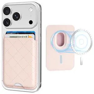 Compatible with Magsafe Wallet Magnetic 3-Card Holder, Pink Compatible with Magsafe Wallet Magnetic 3-Card Holder, Pink
