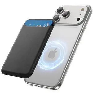 for MagSafe Wallet, 3 Card Holder, Magnetic Slim Phone Wallet for iPhone 17/16/15/14/13/12 Pro Max Plus Air Series,RFID Blocking Vegan Leather, Black for MagSafe Wallet, 3 Card Holder, Magnetic Slim Phone Wallet for iPhone 17/16/15/14/13/12 Pro Max Plus Air Series,RFID Blocking Vegan Leather, Black